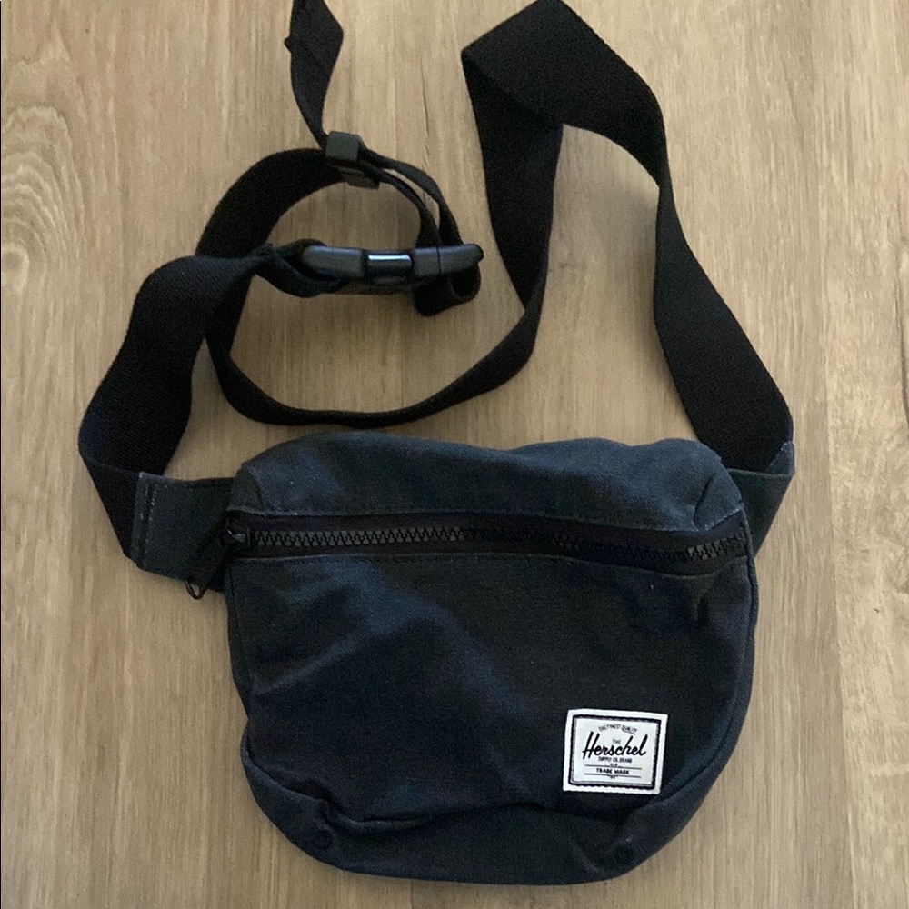 Herschel Supply Company Distressed Black Crossbody Bag